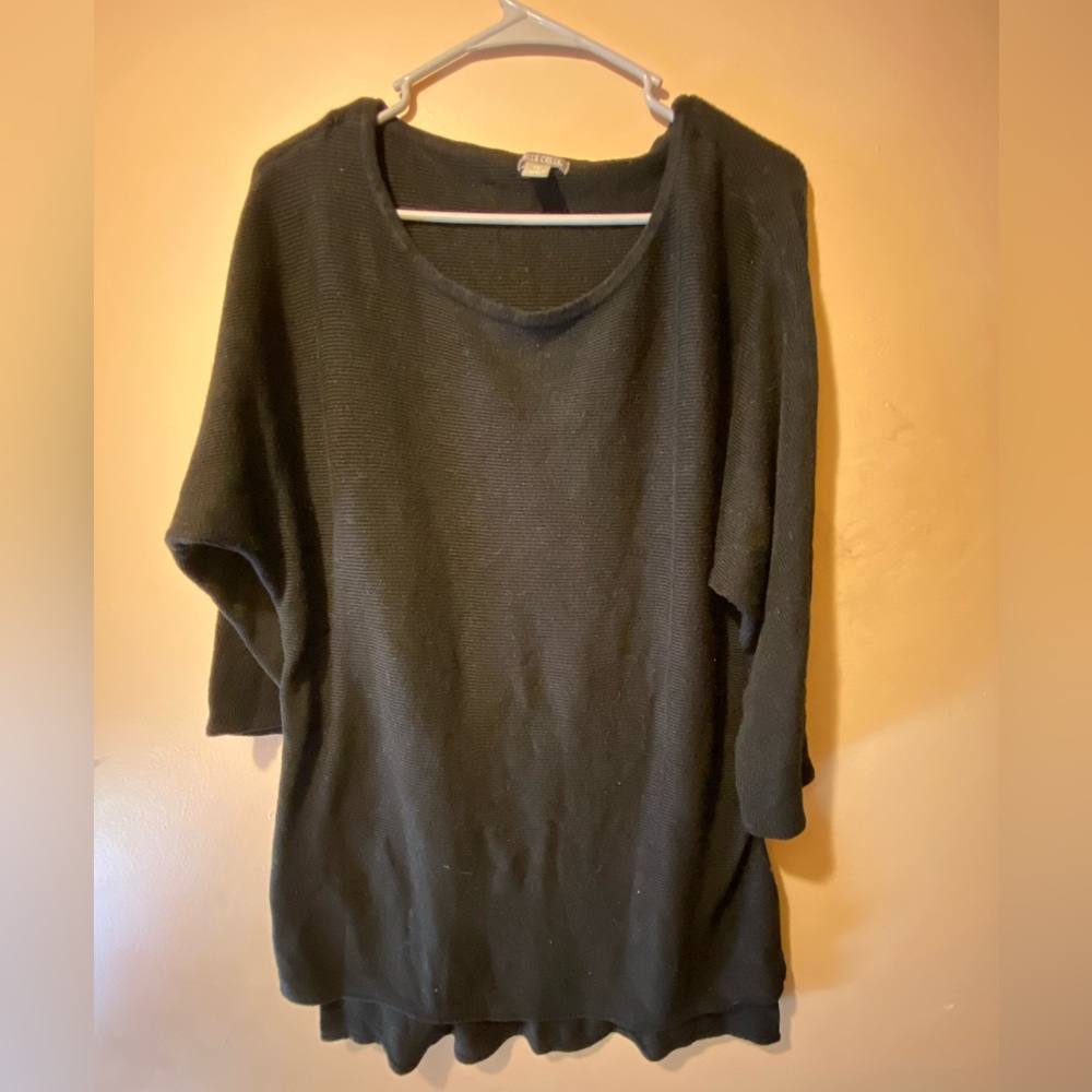 Long sleeved and just long shirt, can be worn as a dress